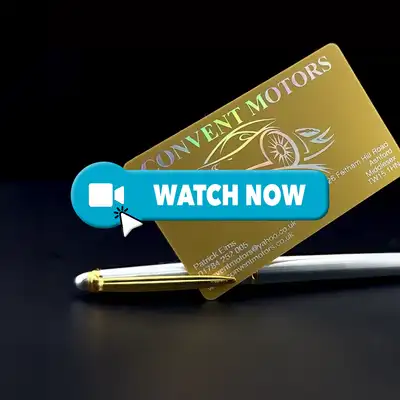 Convent Motors Metallic gold plastic card
